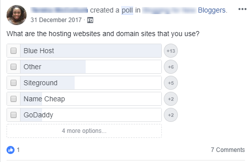 1 bluehost poll – Facebook Search