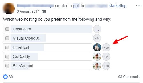 bluehost poll – Facebook dss