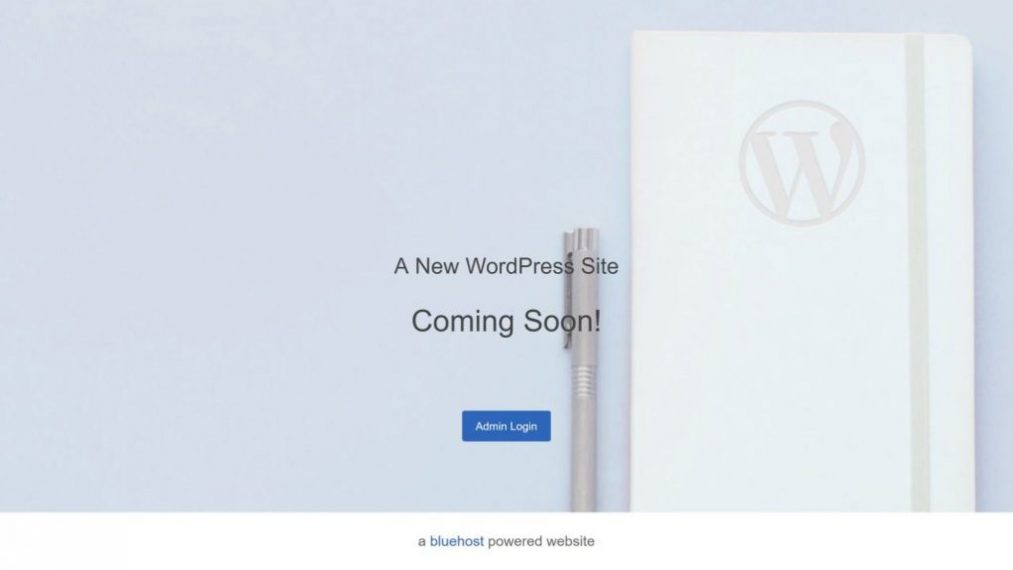 Bluehost Coming-Soon-Page